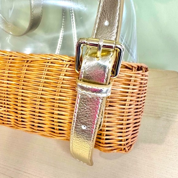Lilly Pulitzer Ellamae Clear Wicker Backpack - Picture 3 of 14